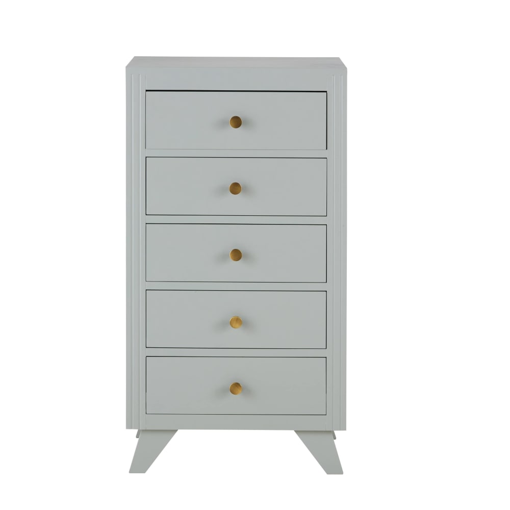 Chiffonnier 5 tiroirs - vert gris