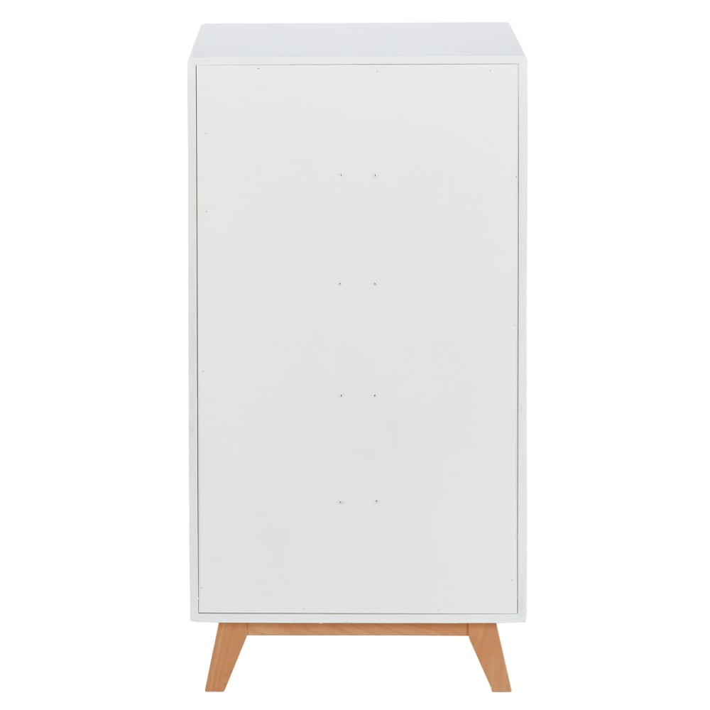 Chiffonnier vintage 5 tiroirs blanc — vue 3