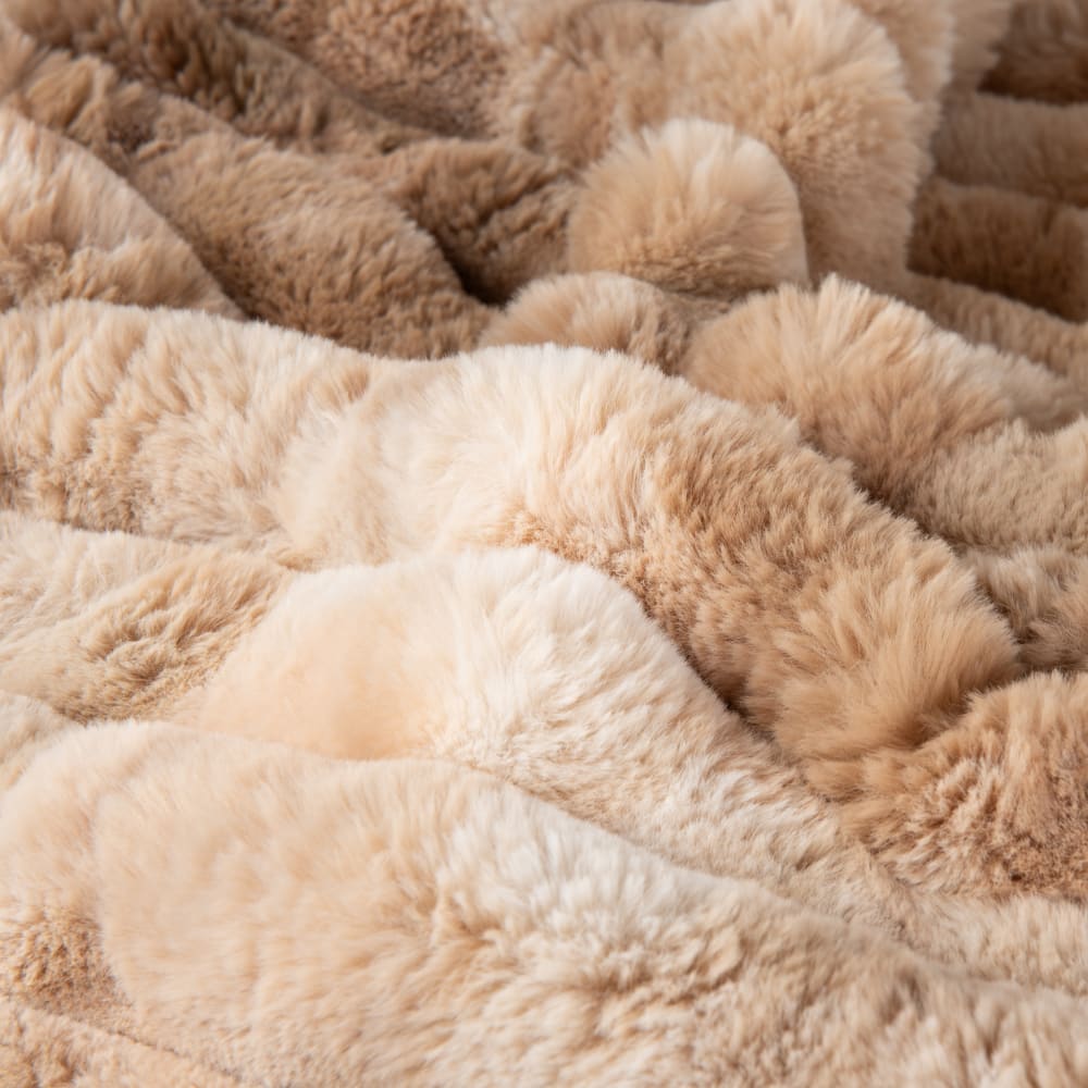 Cobertor de pele sintética bege 150x200 - Maisons Du Monde