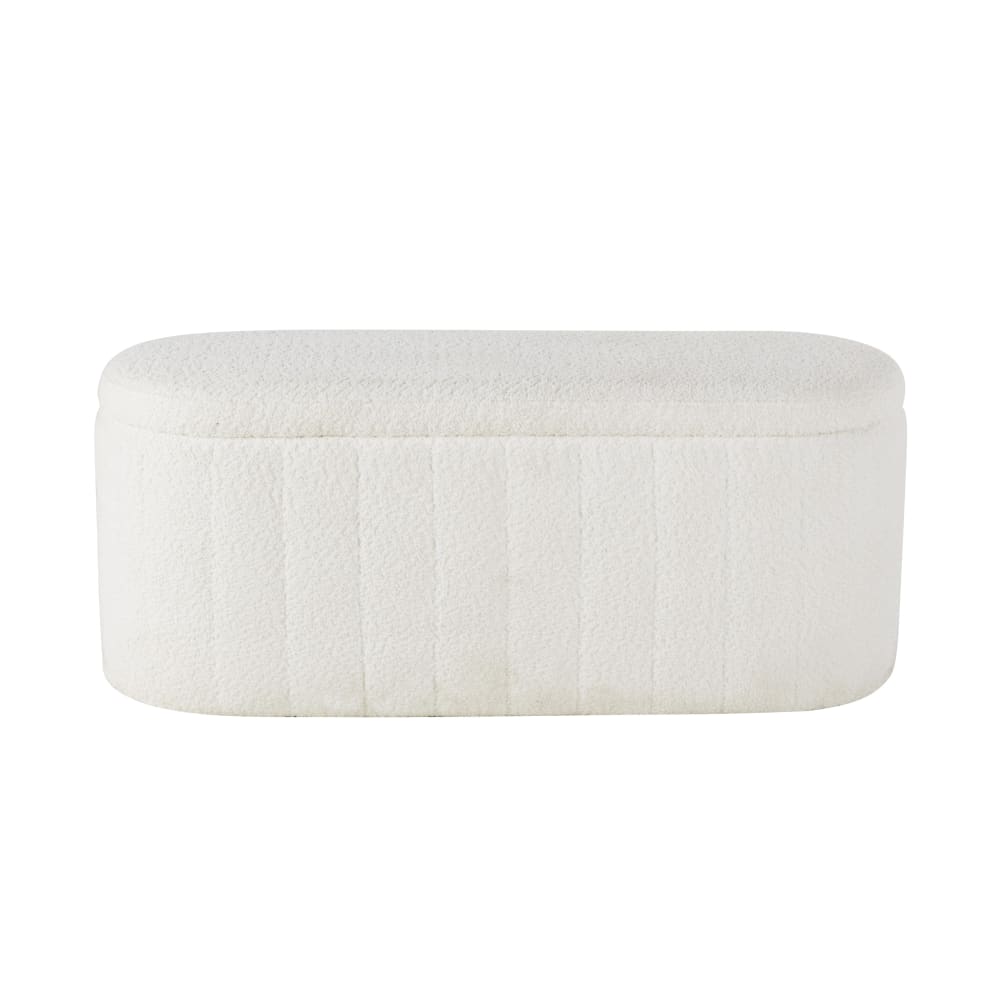 Coffre en tissu bouclé écru — Beyit