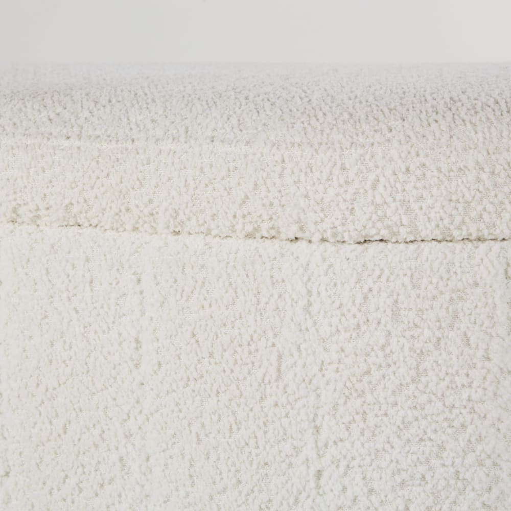 Coffre en tissu bouclé écru — vue 4