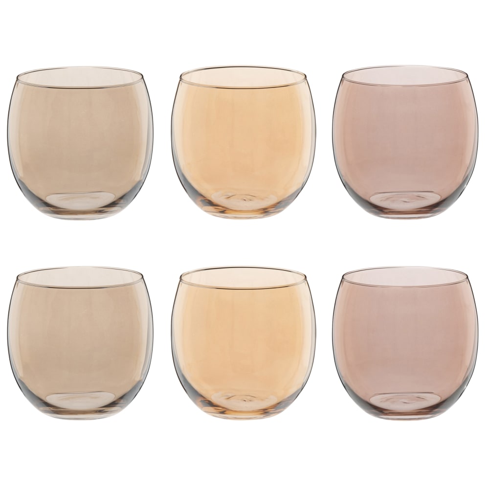 Coffret gobelets en verre multicolore (x6)