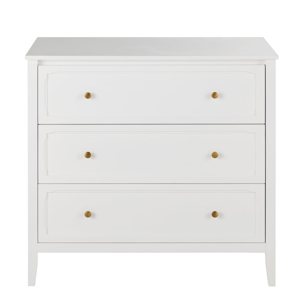 Commode 3 tiroirs blanc L90