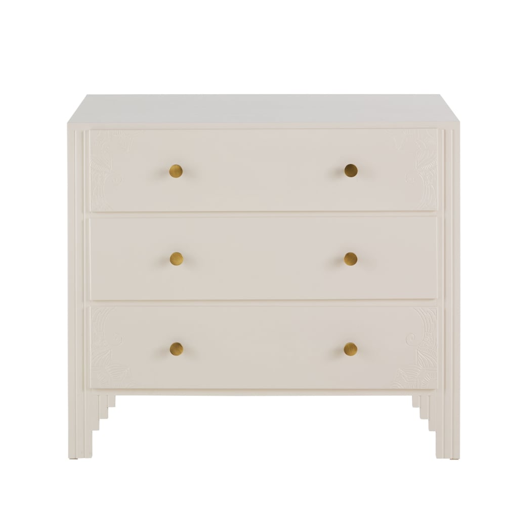 Commode 3 tiroirs écrue L90