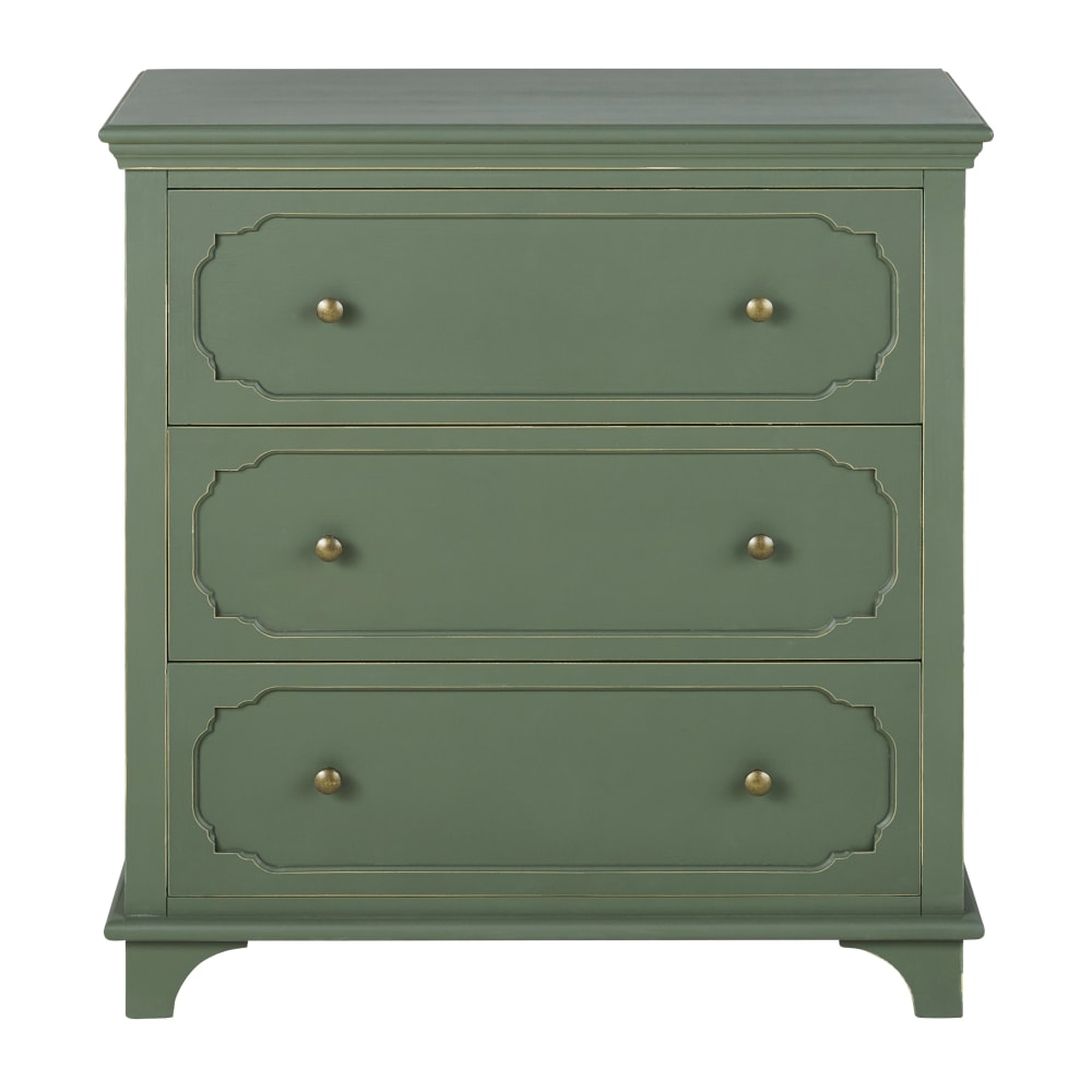 commode 3 tiroirs vert