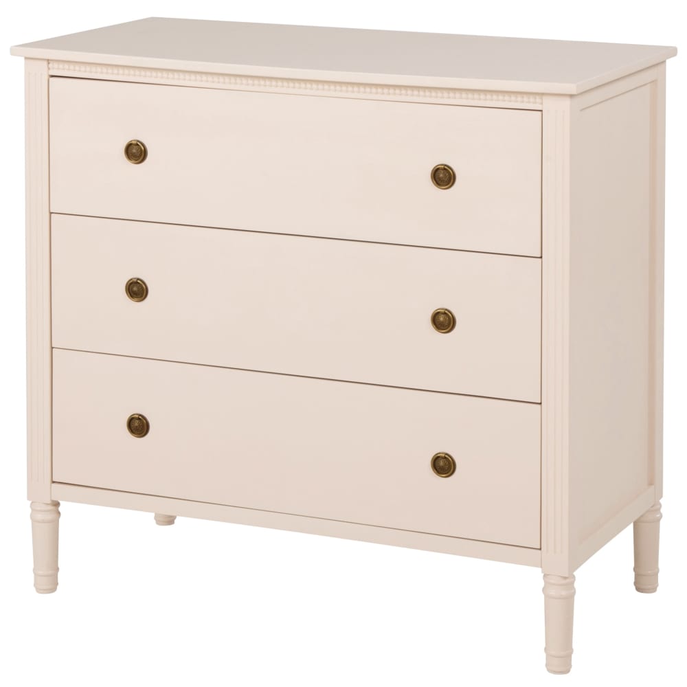 Commode compatible plan à langer 3 tiroirs beige rosé L86 - Maisons du Monde