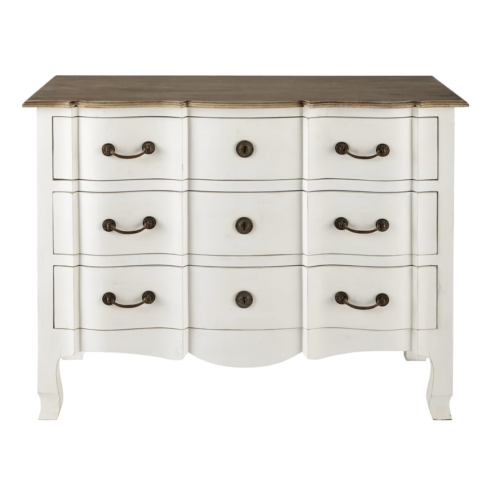 Commode en acacia et manguier blanche L110