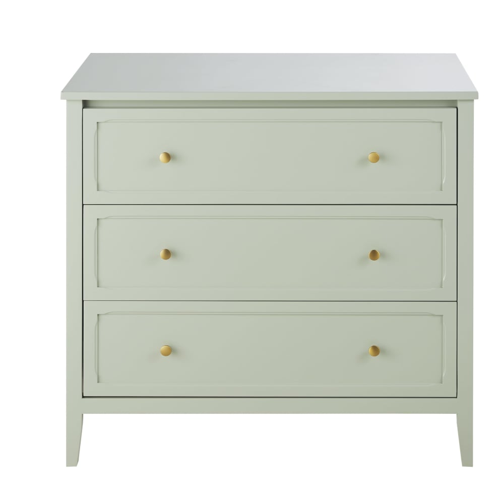 Commode vert clair et coloris laiton Commode vert clair et coloris laiton