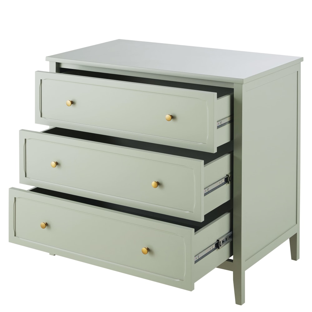 Commode vert clair et coloris laiton — vue 3
