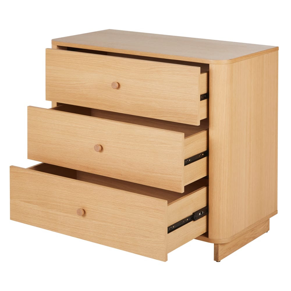 Comò a 3 cassetti in legno chiaro 92 cm - Maisons du Monde