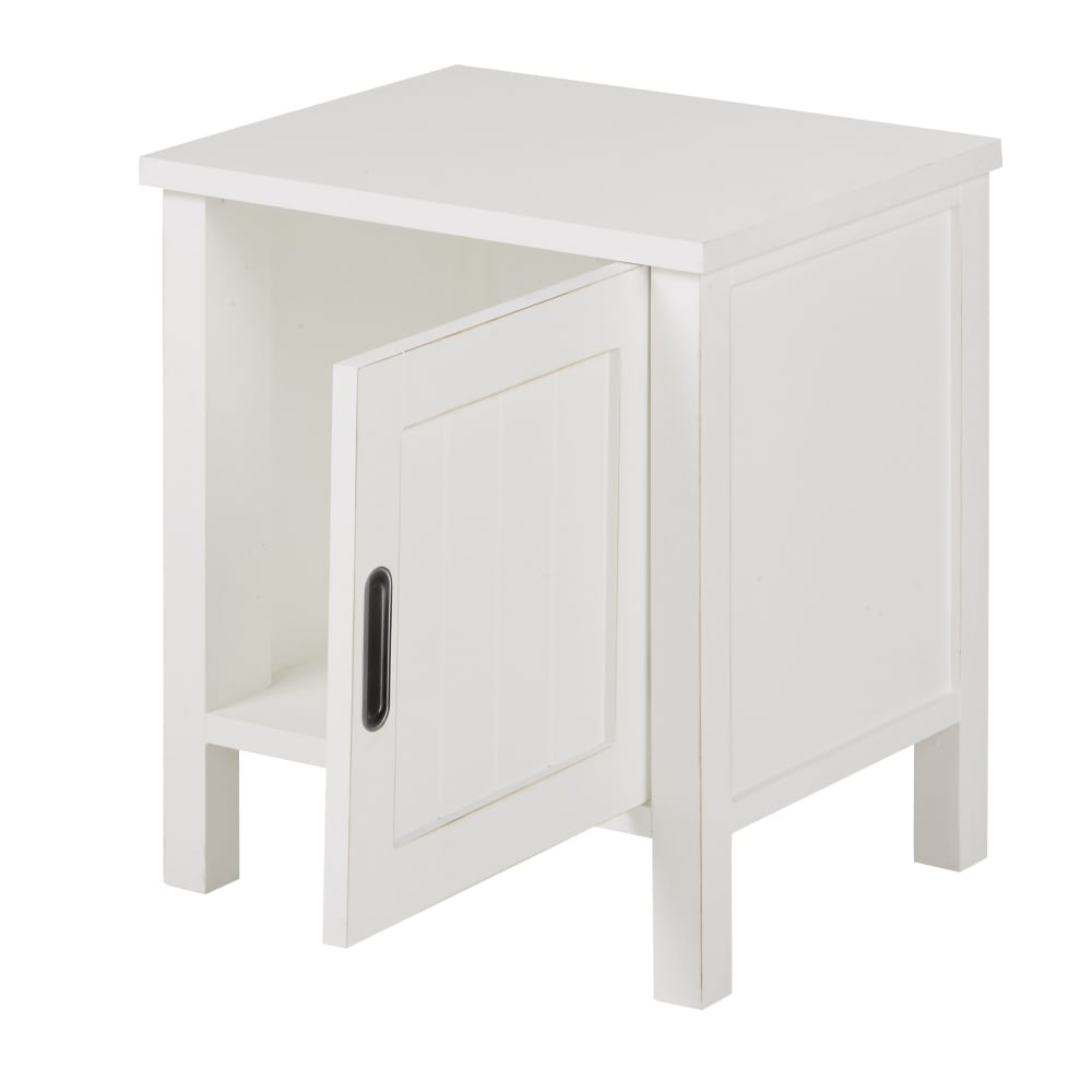 Comodino bianco 1 anta - Maisons du Monde
