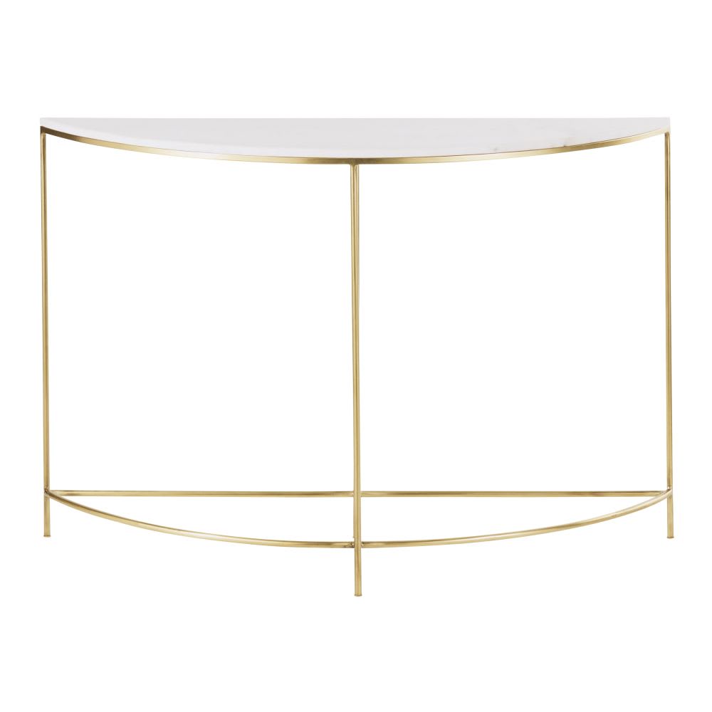 Console arrondie en acier - laiton