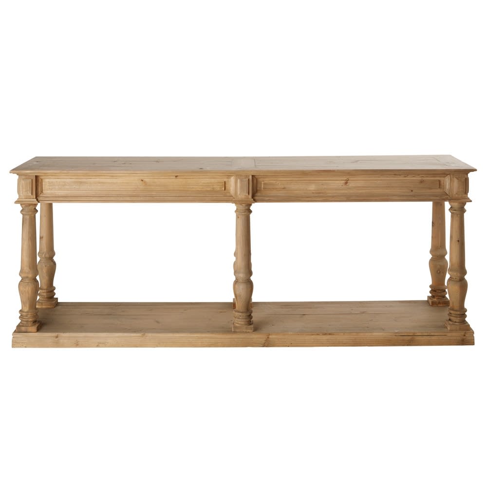 Console en pin massif recyclé, L200 cm Console en pin massif recyclé, L200 cm