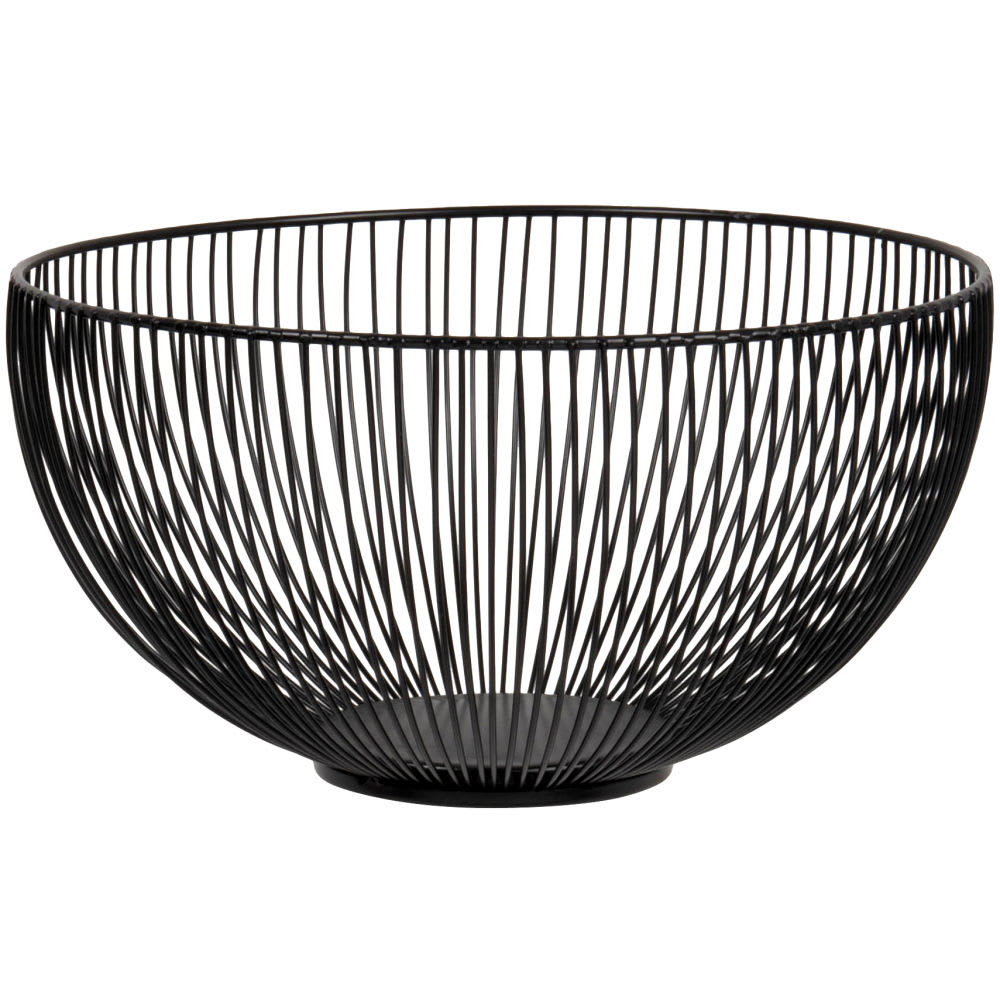 Corbeille en acier filaire noir