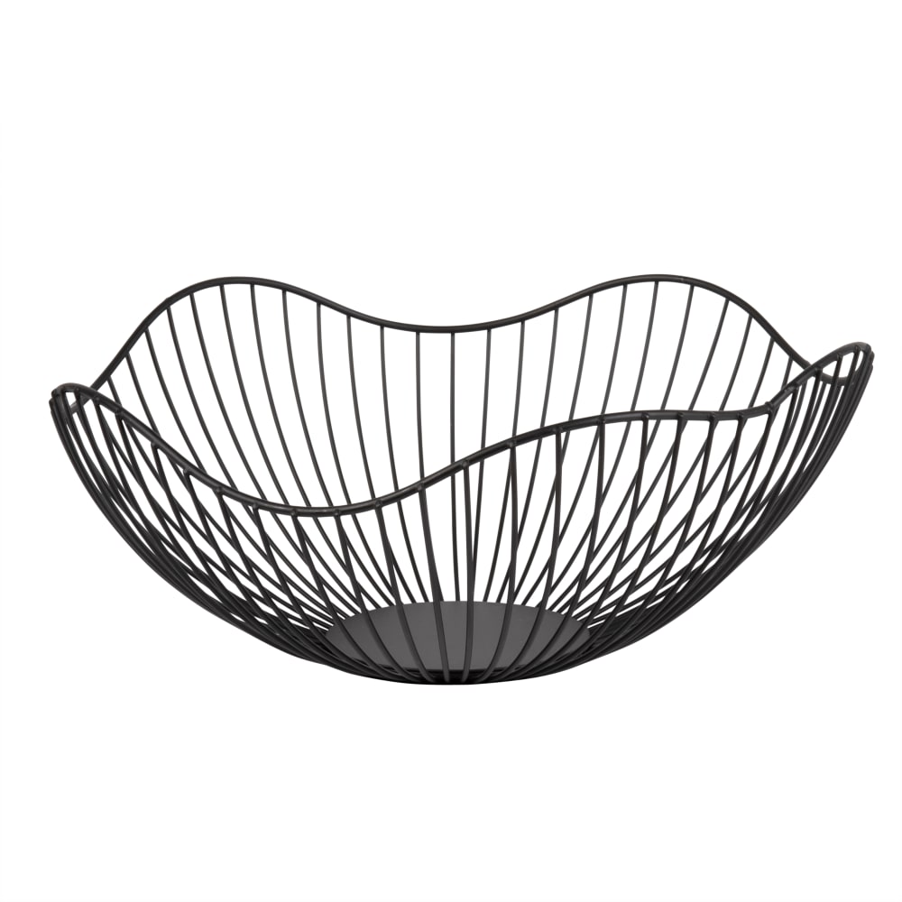 Corbeille en acier filaire noir