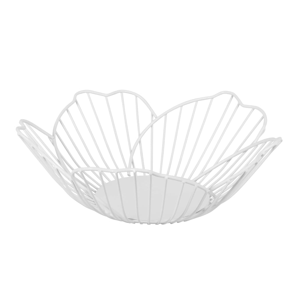 Corbeille fleur en métal beige