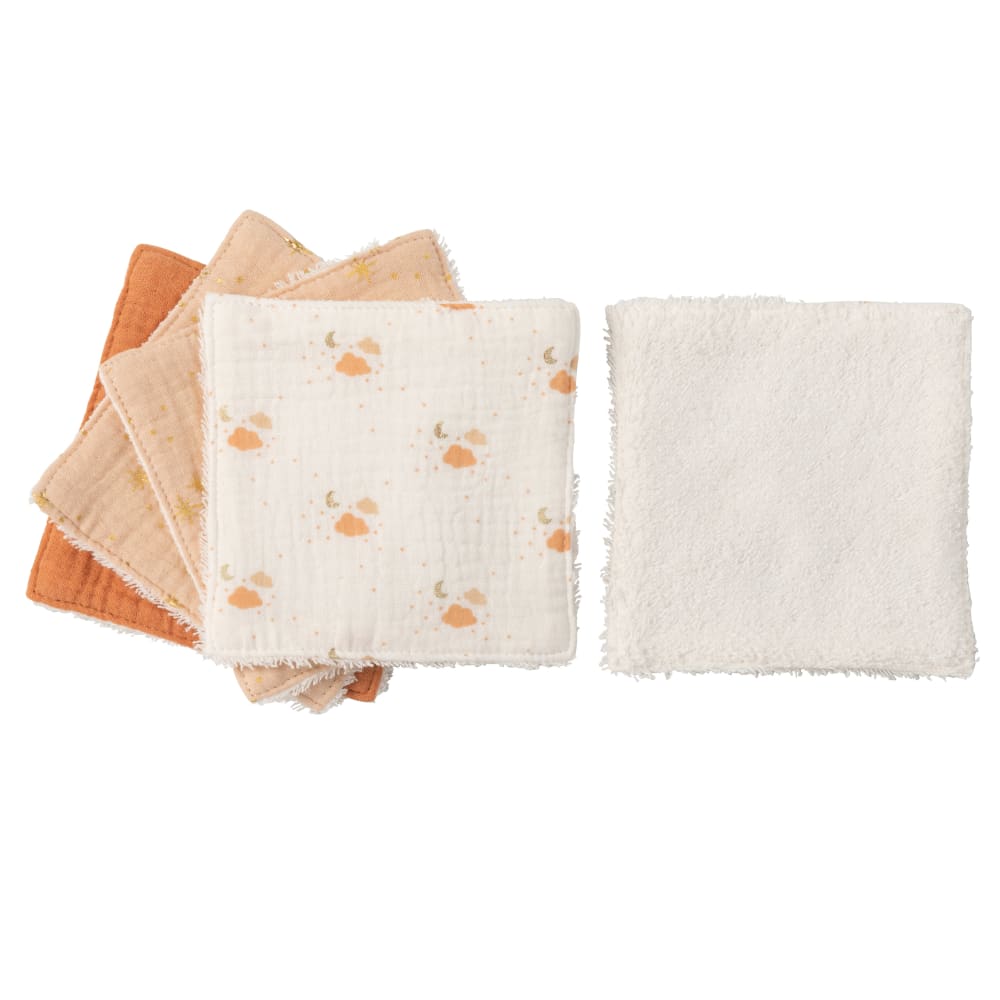 Maisons du Monde - Cotons lavables en gaze de coton multicolore (x5)