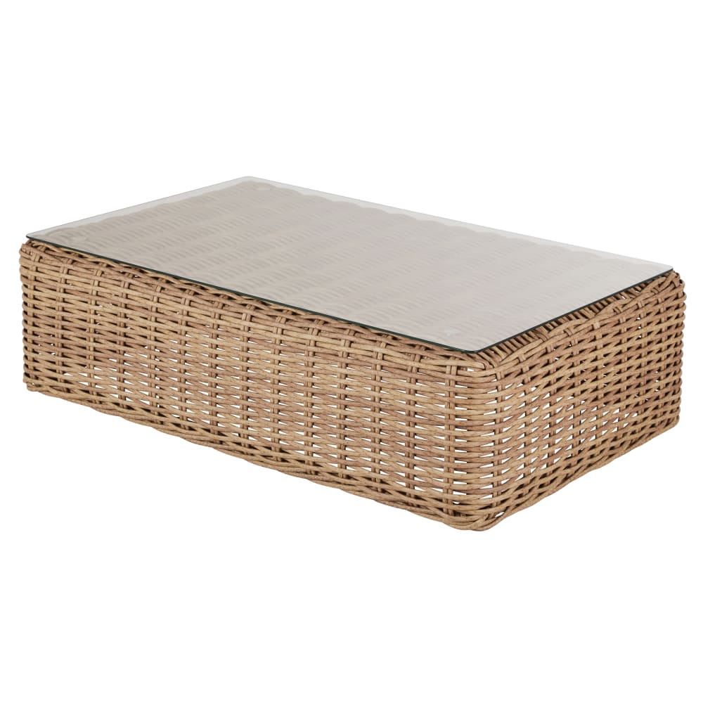 Couchtisch aus recyceltem Geflecht, braun und grau L119cm -