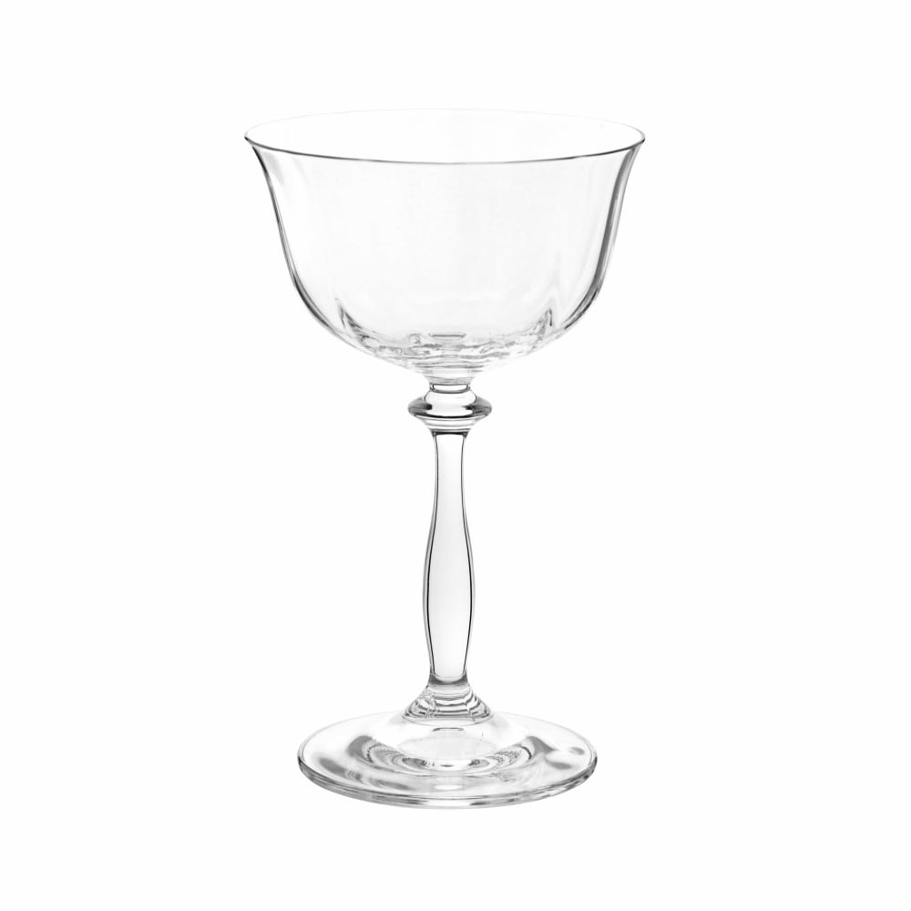 Coupe à pied en verre transparent