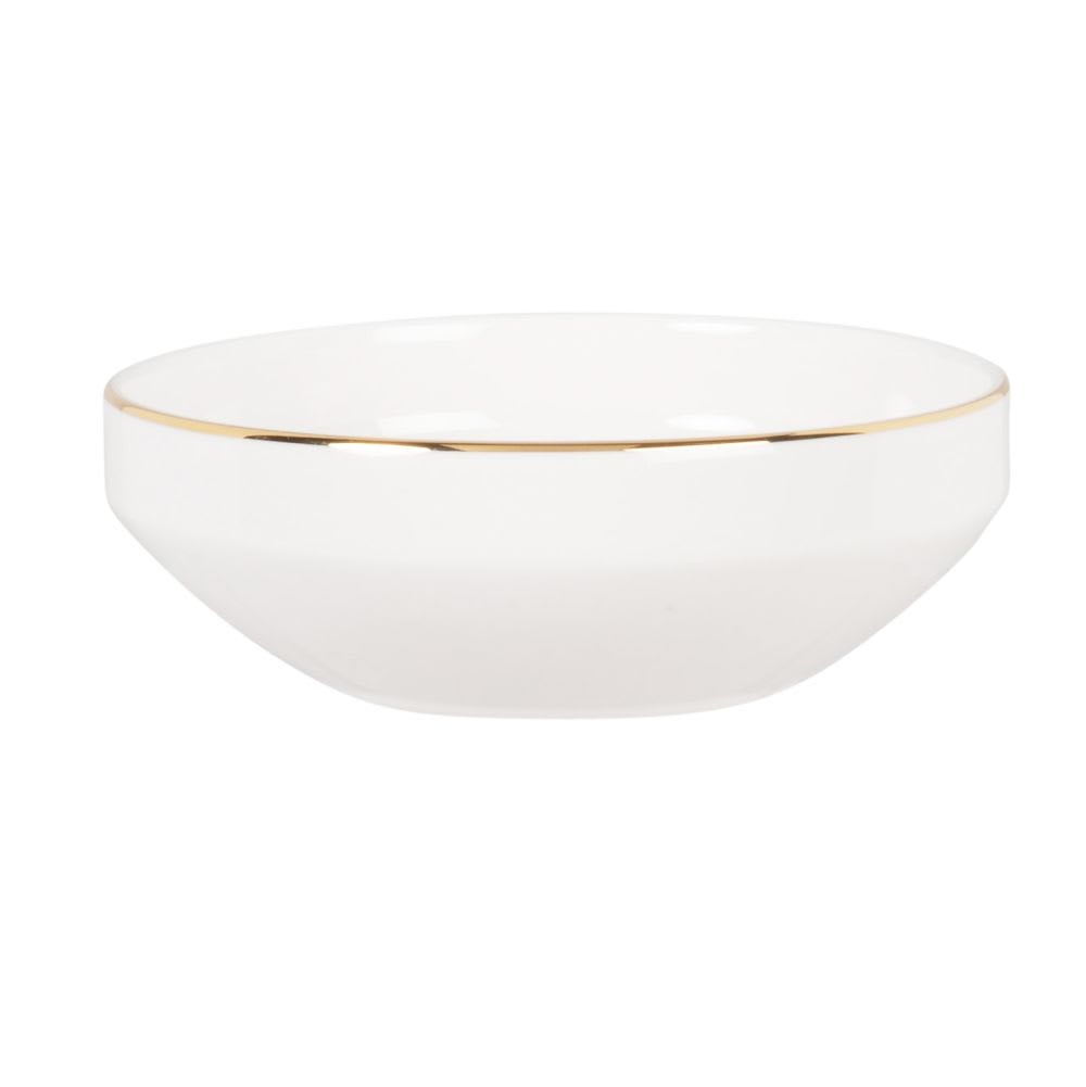 Coupelle en porcelaine blanche et dorée