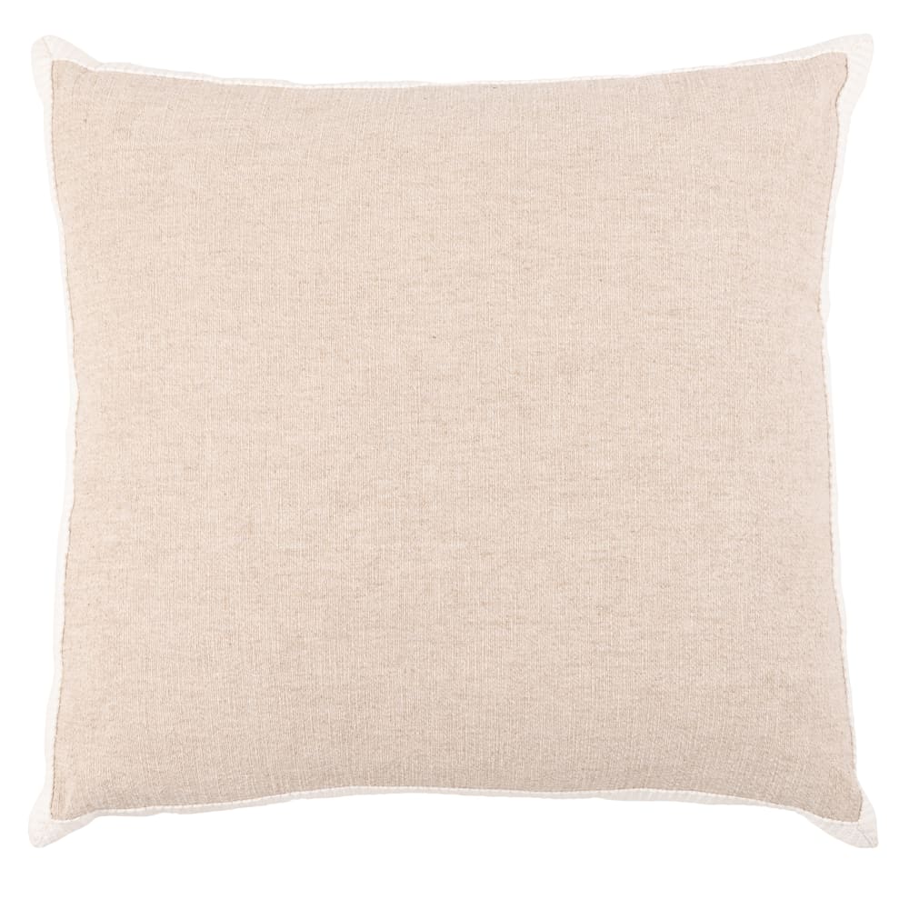 Coussin bicolore et galon blanc 60x60