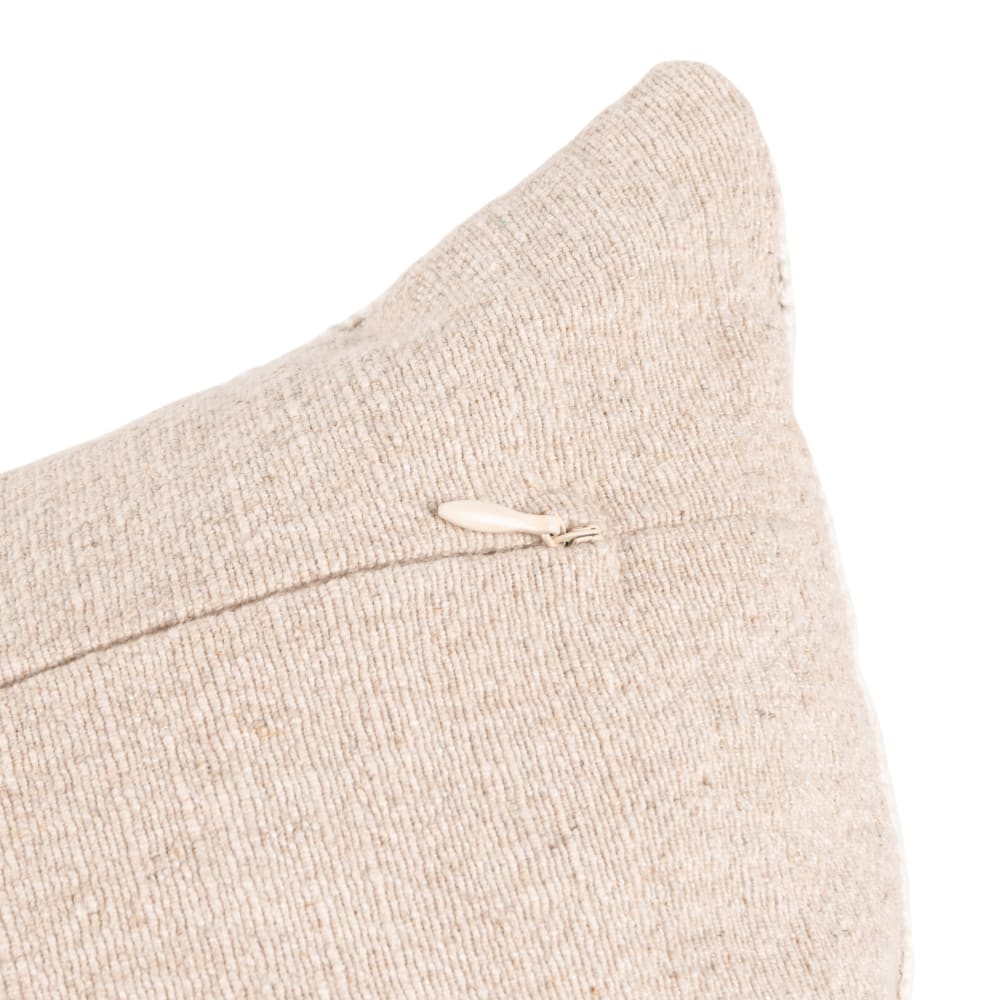 Coussin bicolore et galon  blanc 60x60