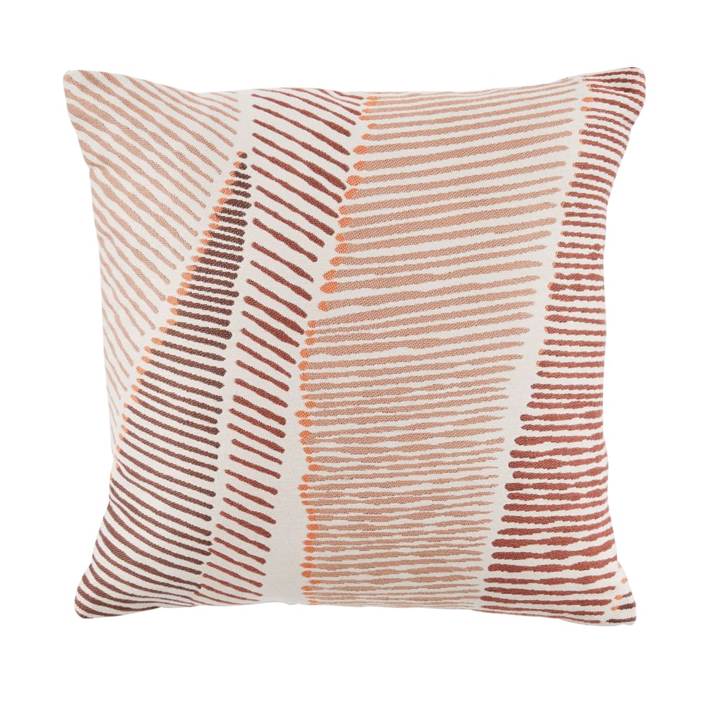 Coussin de jardin en polyester recyclé tissé jacquard motifs tricolores 45x45