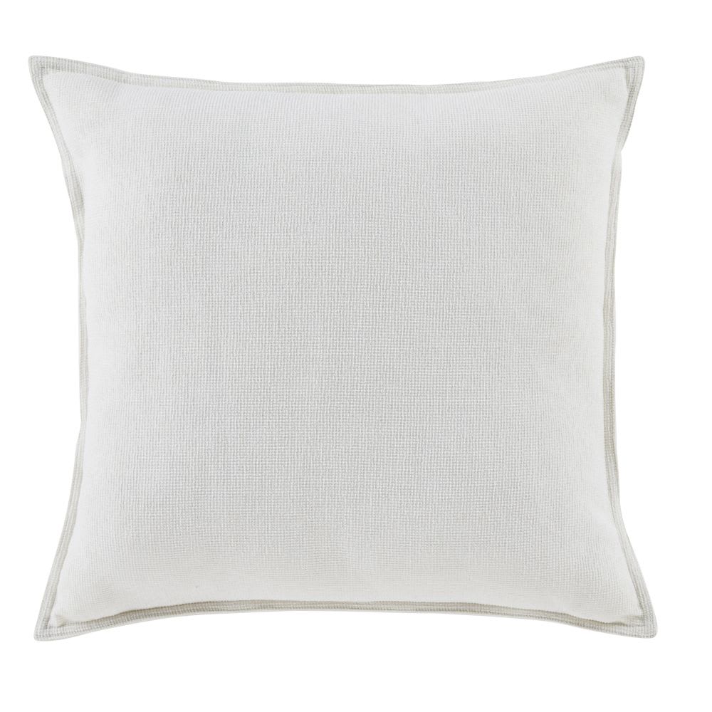 Coussin en chenille blanc uni 60x60