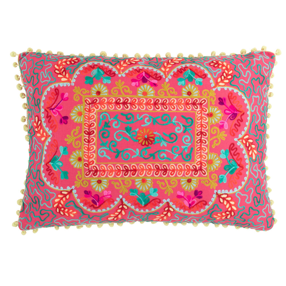 Coussin en coton multicolore 35x50