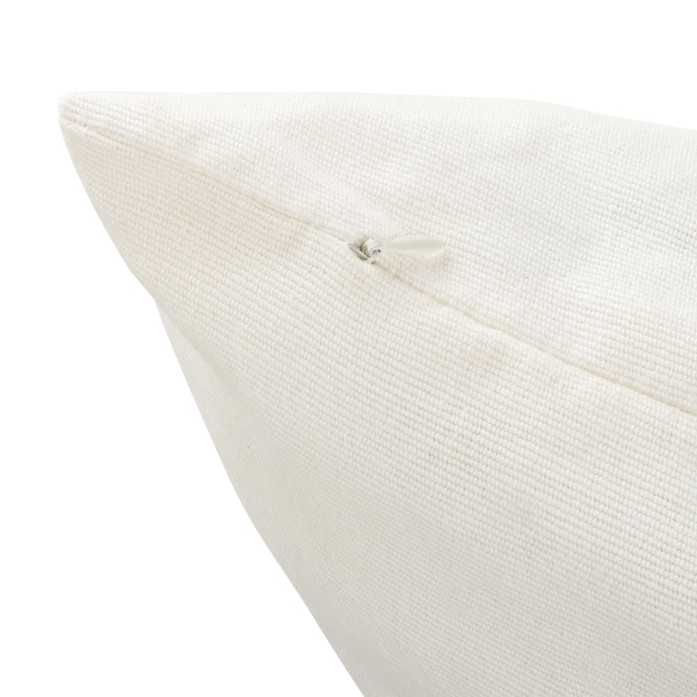 Coussin en coton texturé blanc 60x60 — vue 3