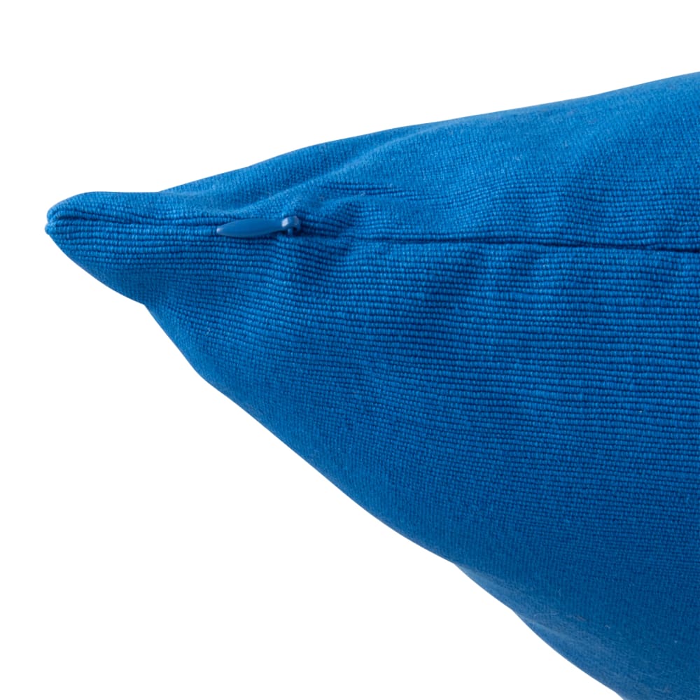 Coussin en coton texturé bleu 60x60 — vue 3