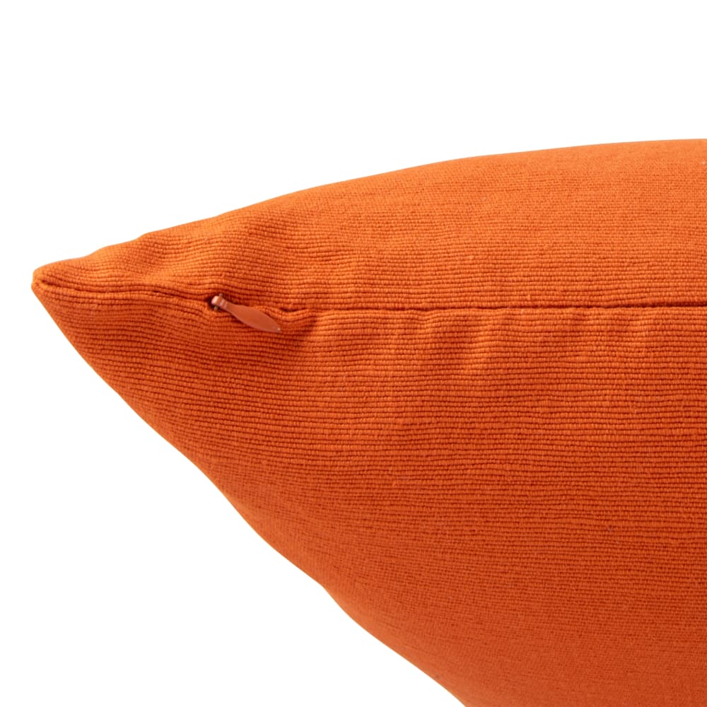 Coussin en coton texturé orange 60x60 — vue 3
