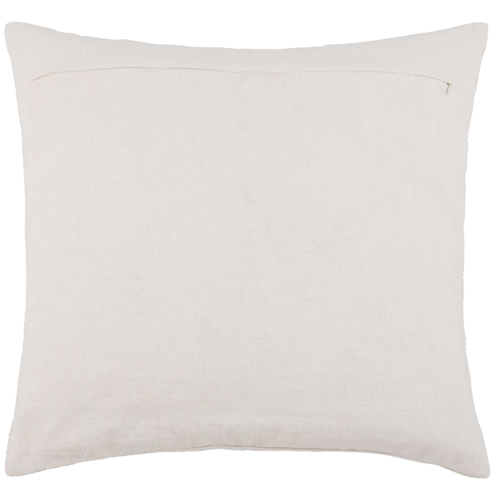 Coussin en lin et coton mélangés blanc avec galon 60x60