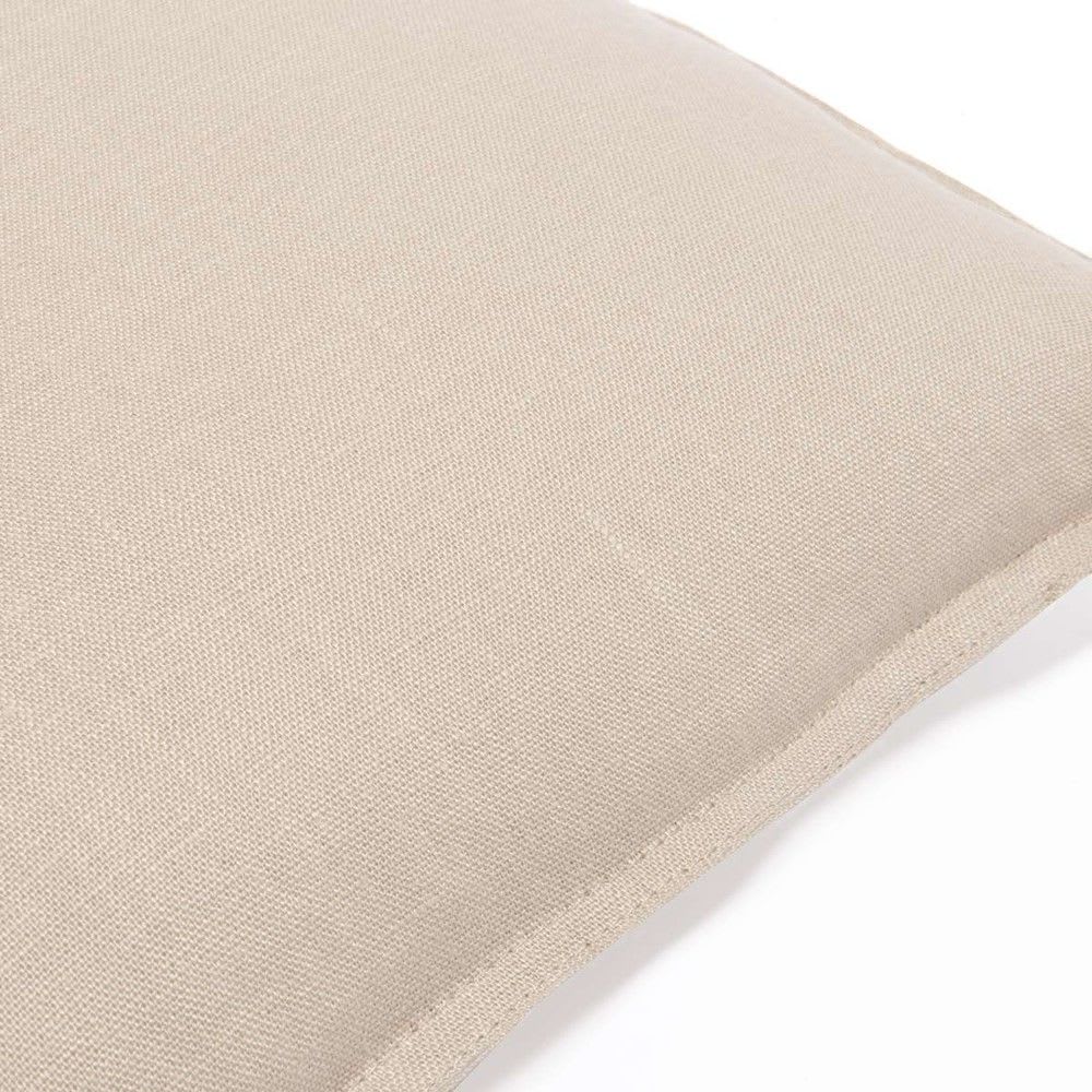Coussin en lin lavé beige 45x45 — vue 3