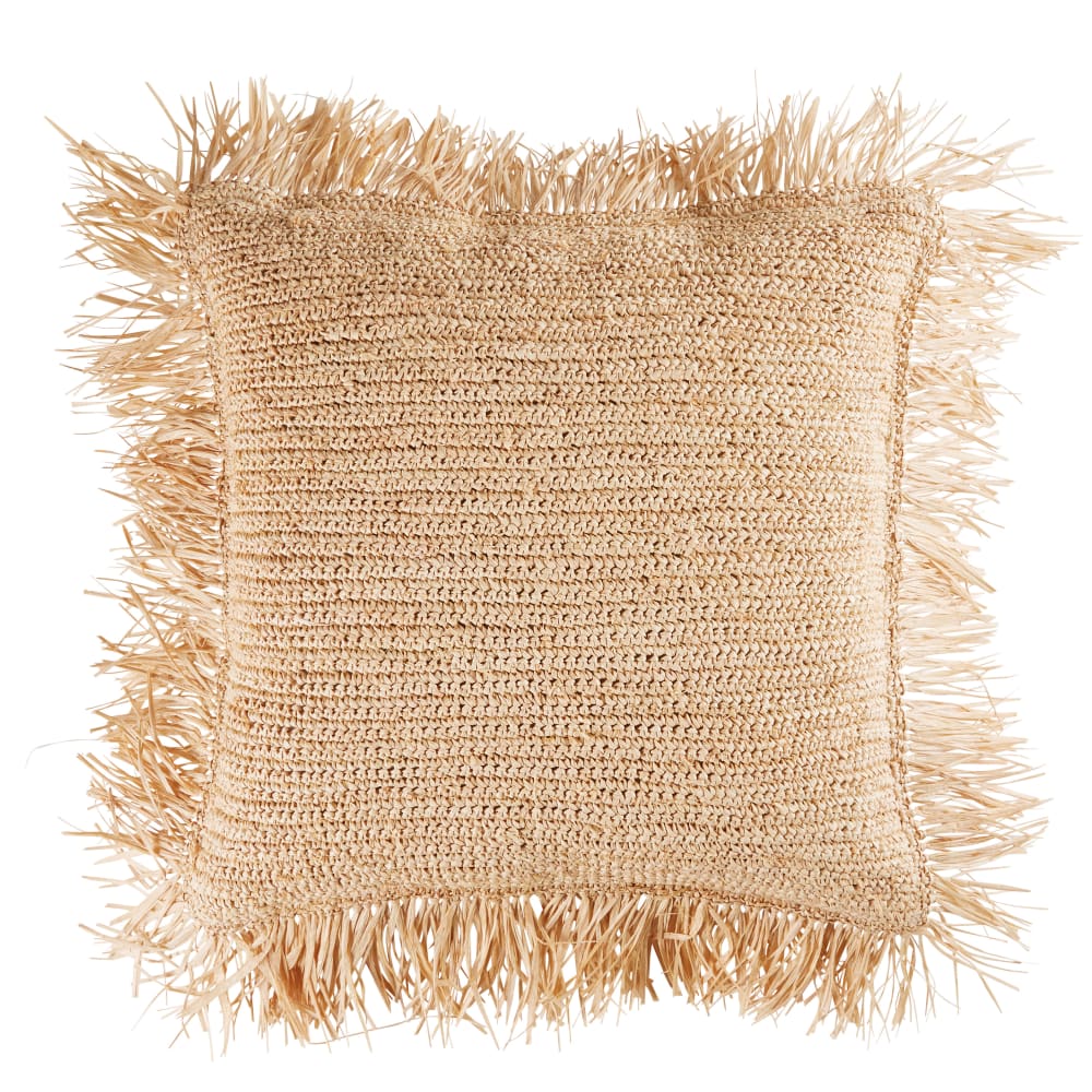 Coussin en raphia tressé 45x45 — Beyit