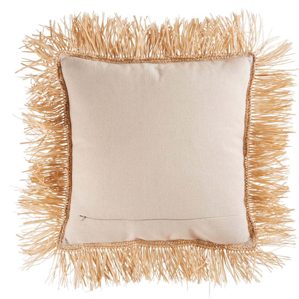 Coussin en raphia tressé 45x45 - Maisons Du Monde