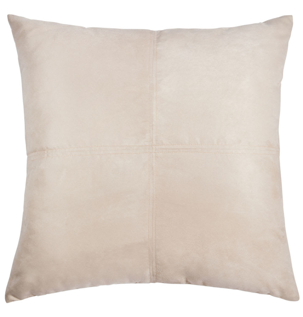 Coussin en suédine écrue 40x40