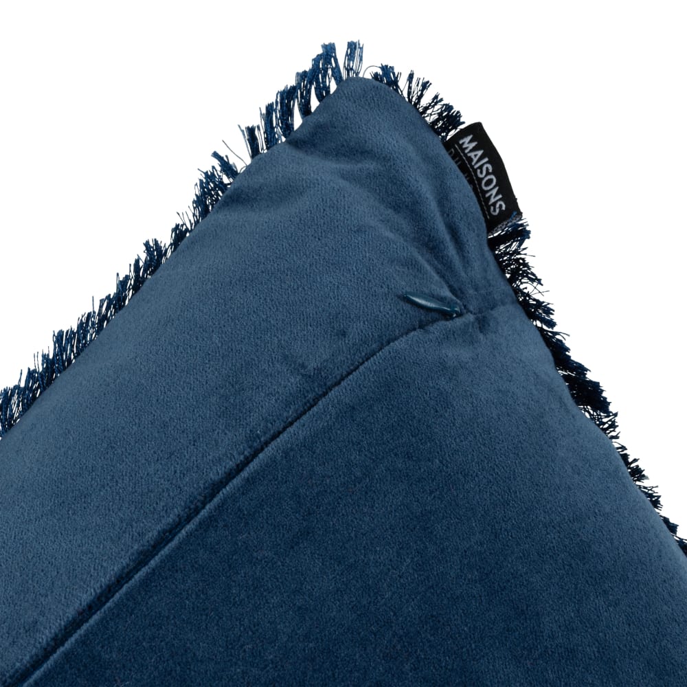 Coussin en velours de coton à mini pompons 60x40 - Maisons du Monde