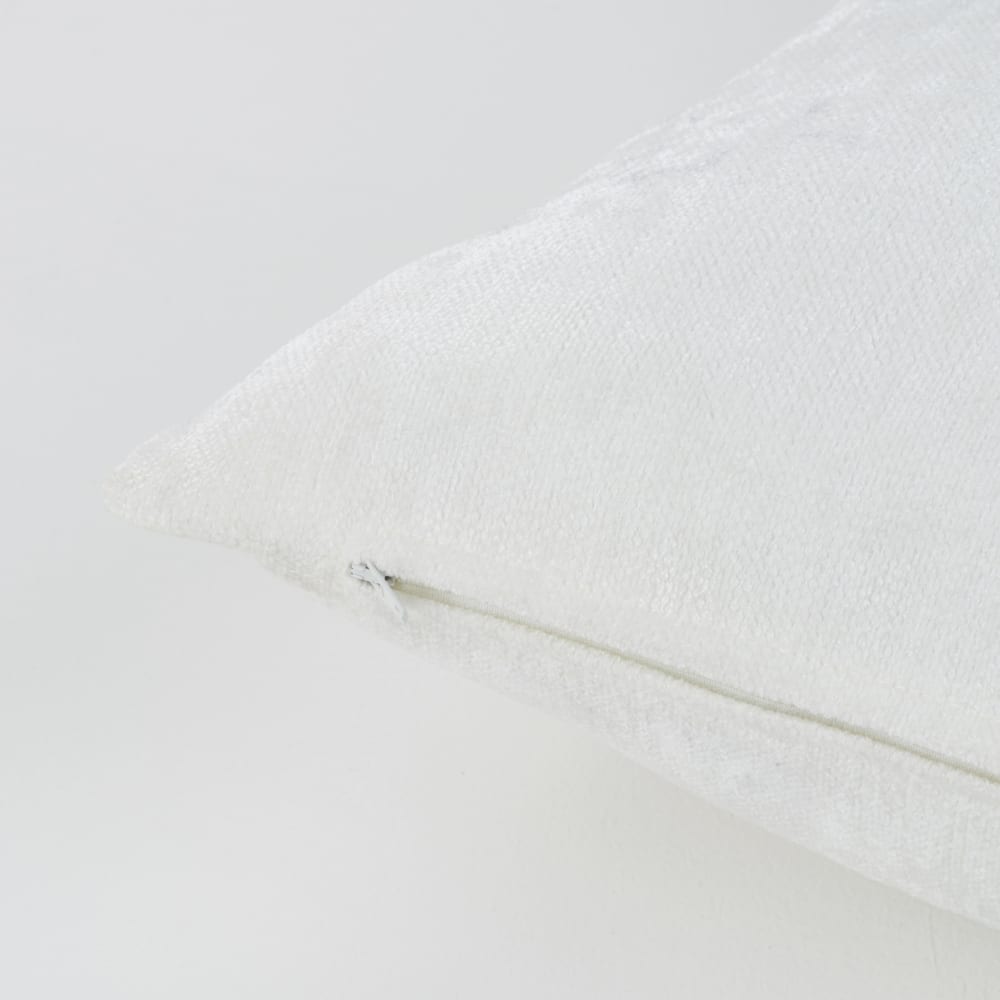 Coussin en velours de polyester recyclé écru 40x60 — vue 3