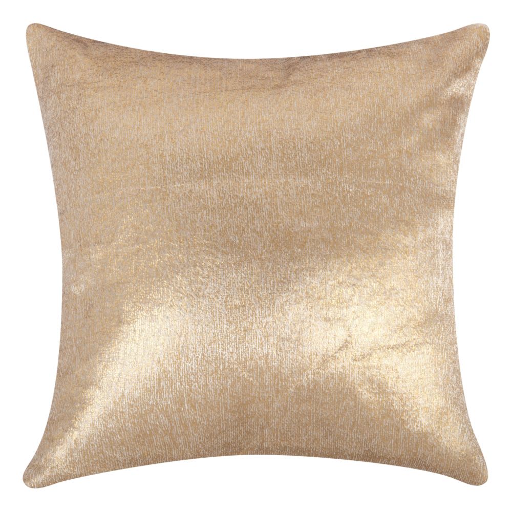 Coussin en velours doré 40x40