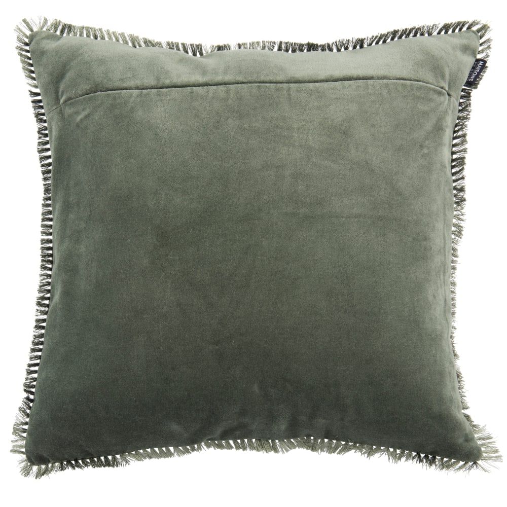 Coussin en velours vert à mini pompons 45x45 — vue 3