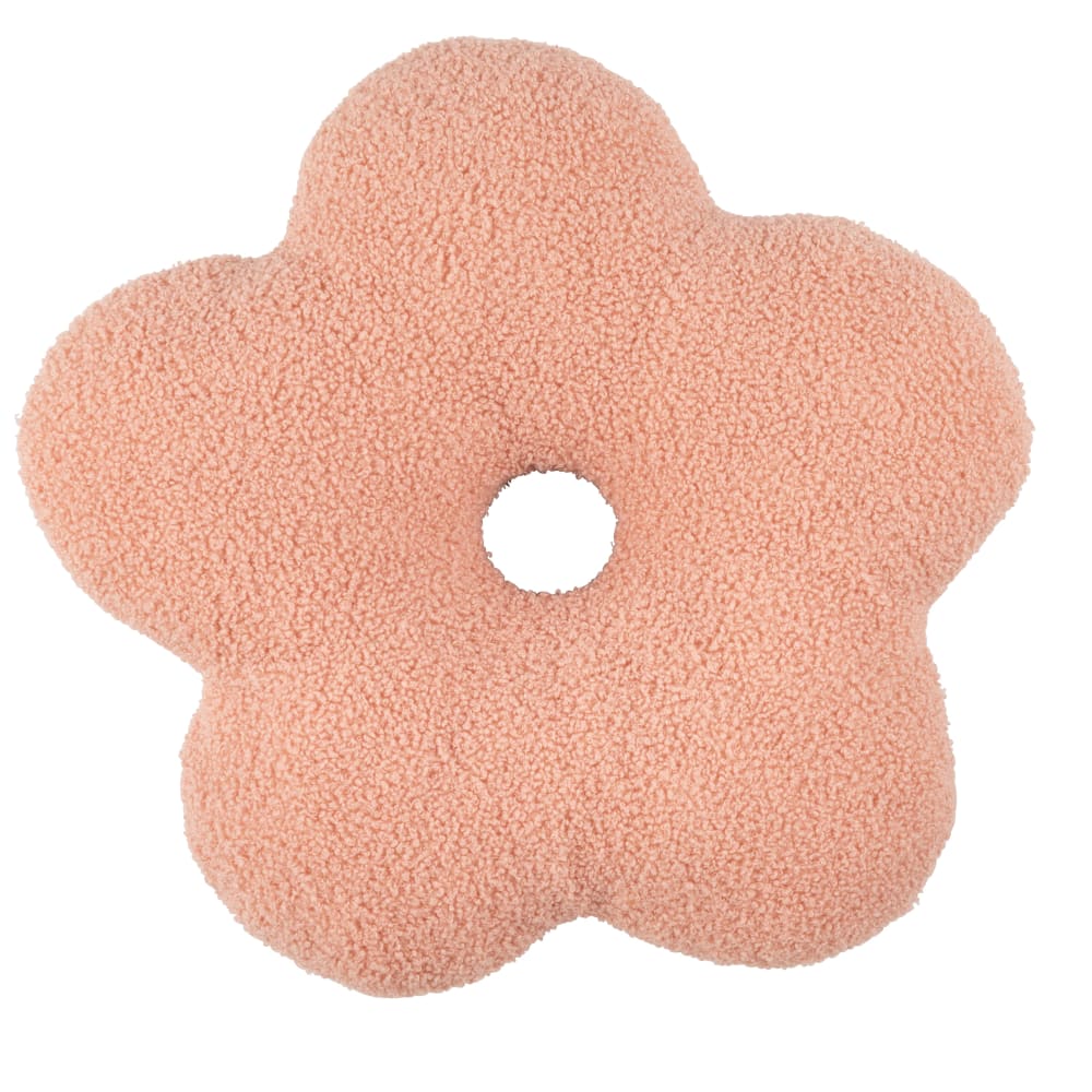 Coussin fleur bouclettes roses