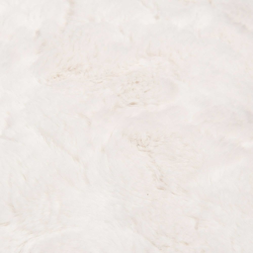 Coussin imitation fourrure blanche 45x45 — vue 4