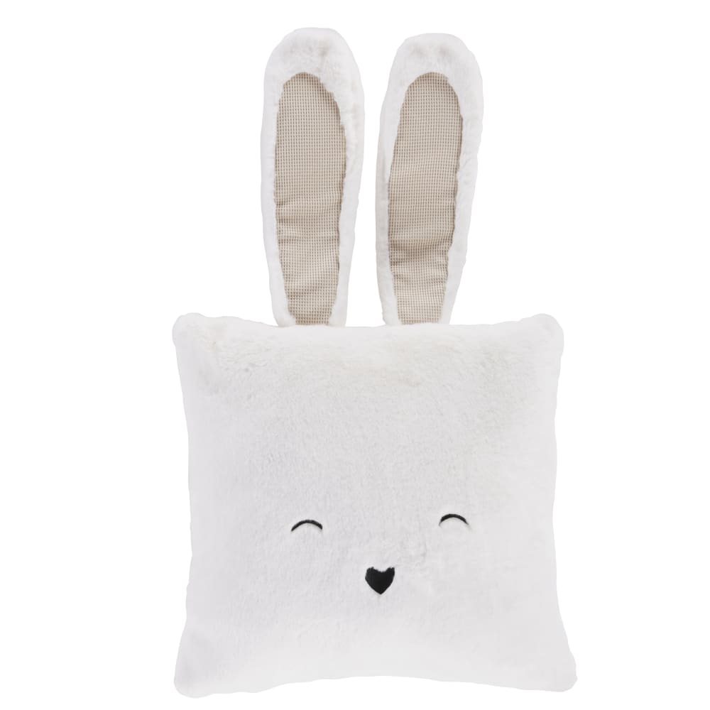 Coussin lapin blanc 40x40