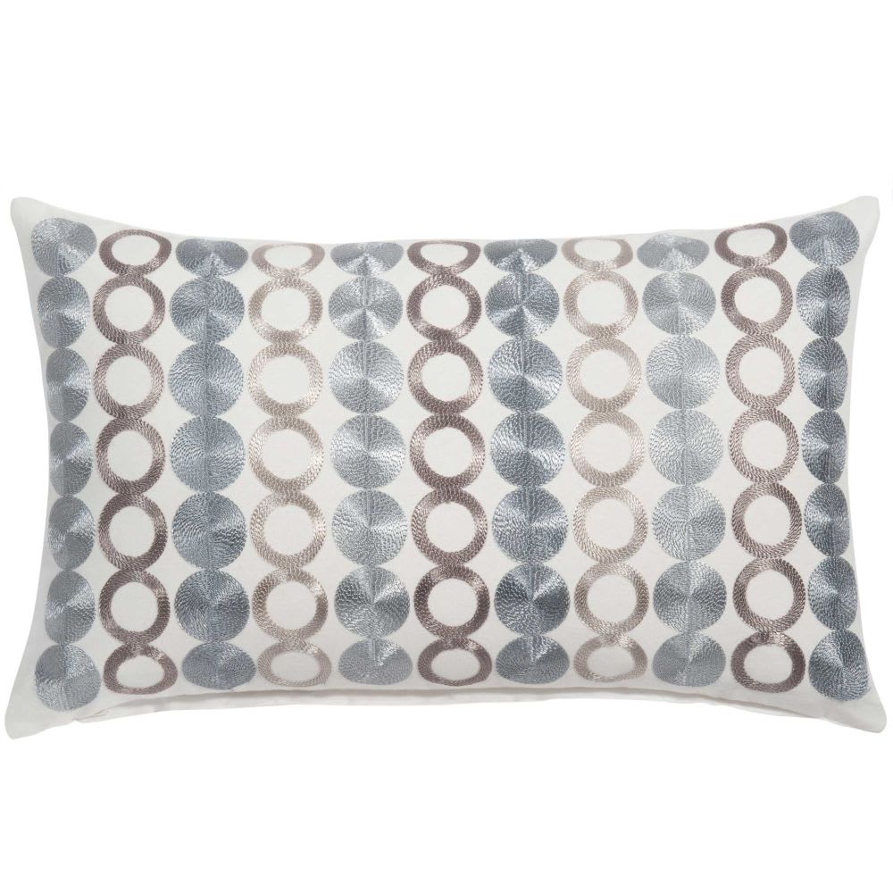 Coussin motifs brodés multicolores 30x50 — Beyit