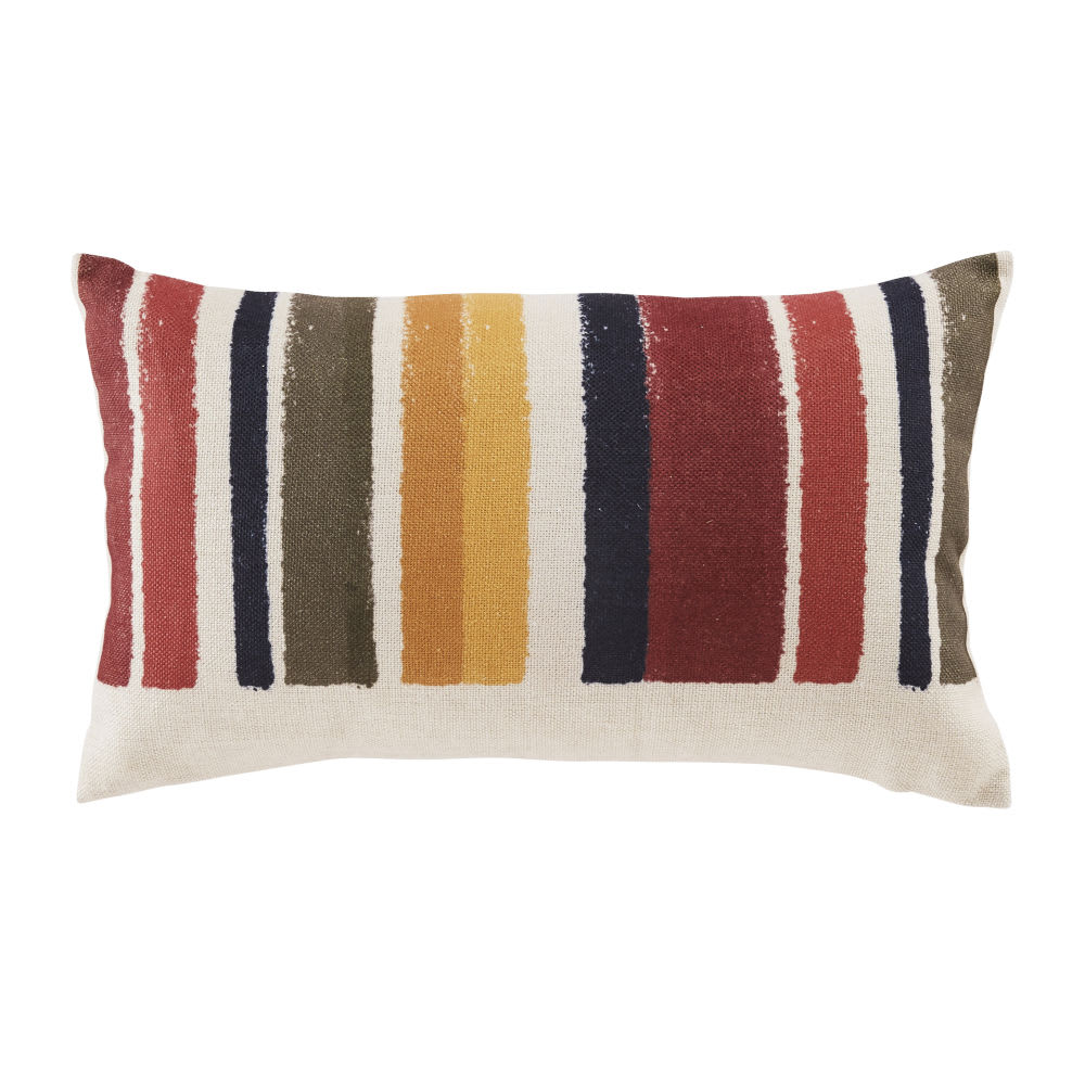Coussin motifs multicolores 30x50
