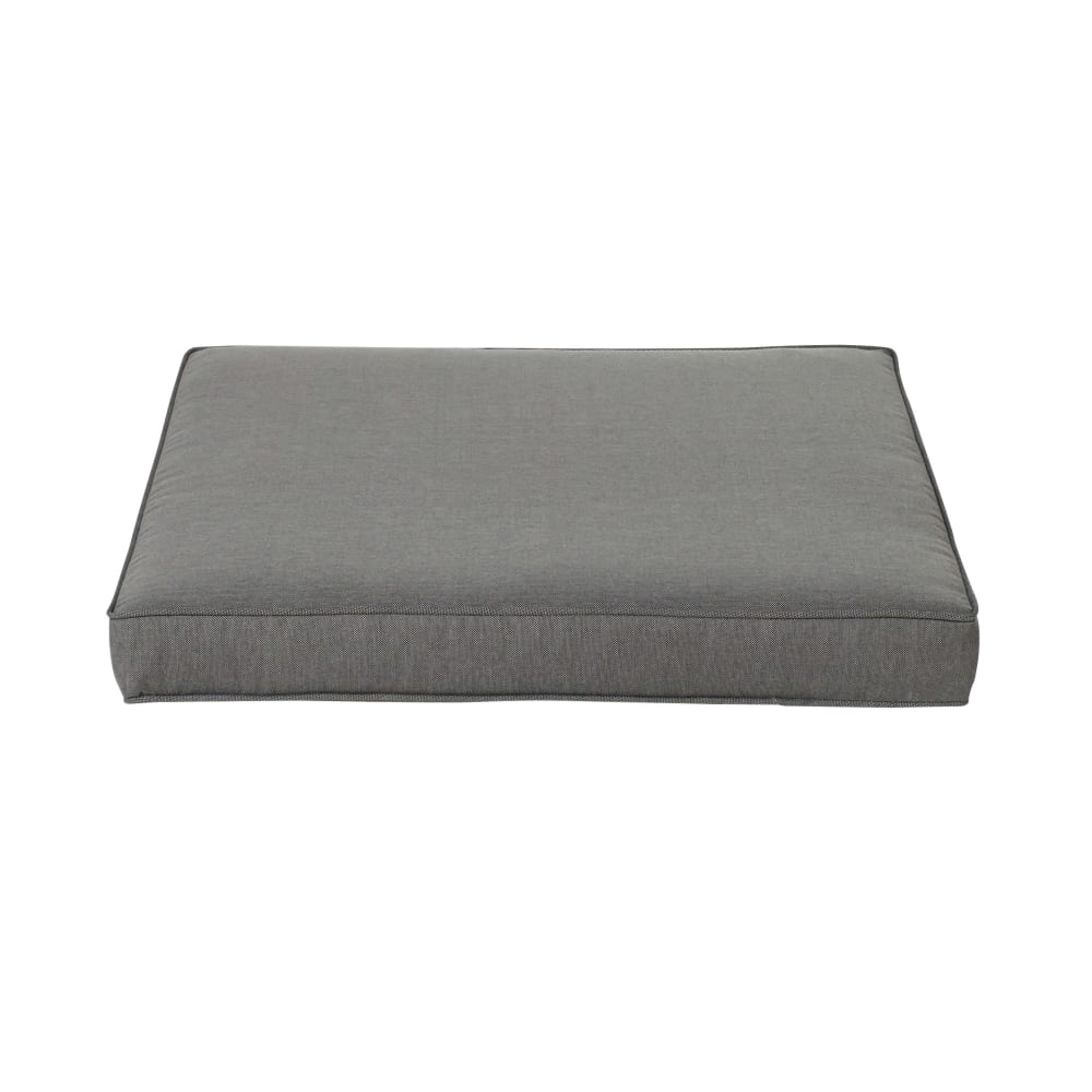 Coussin pour pouf de jardin en polyester recyclé gris foncé