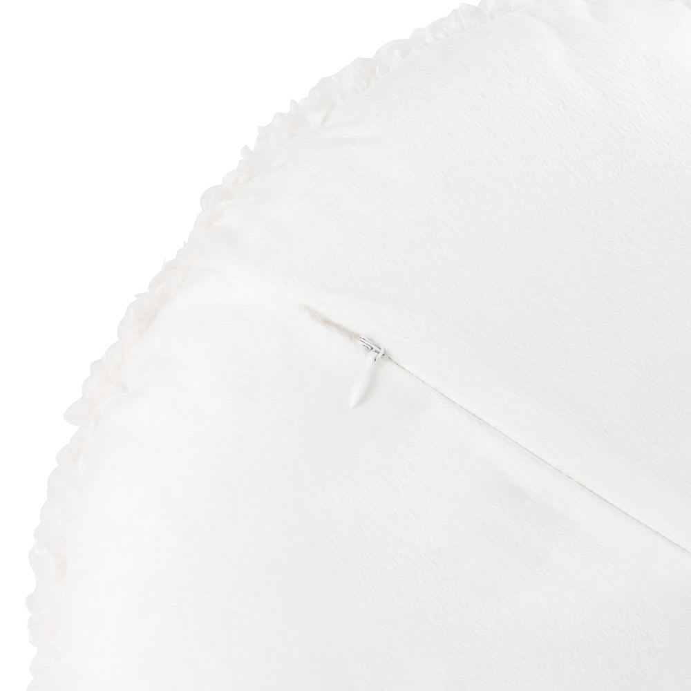 Coussin rond bouclette blanc D40 — vue 3