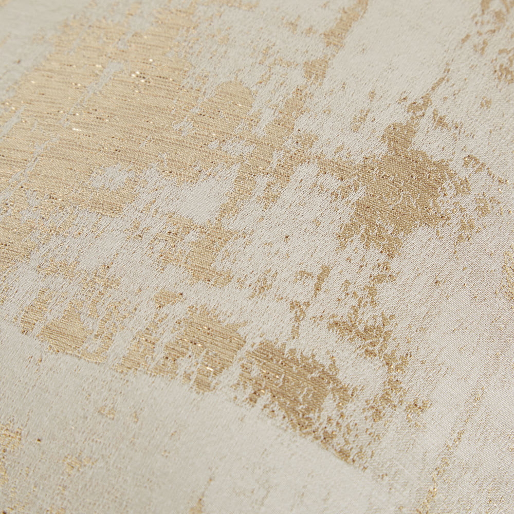 Coussin tissu jacquard blanc et doré 45x45 - Maisons du Monde
