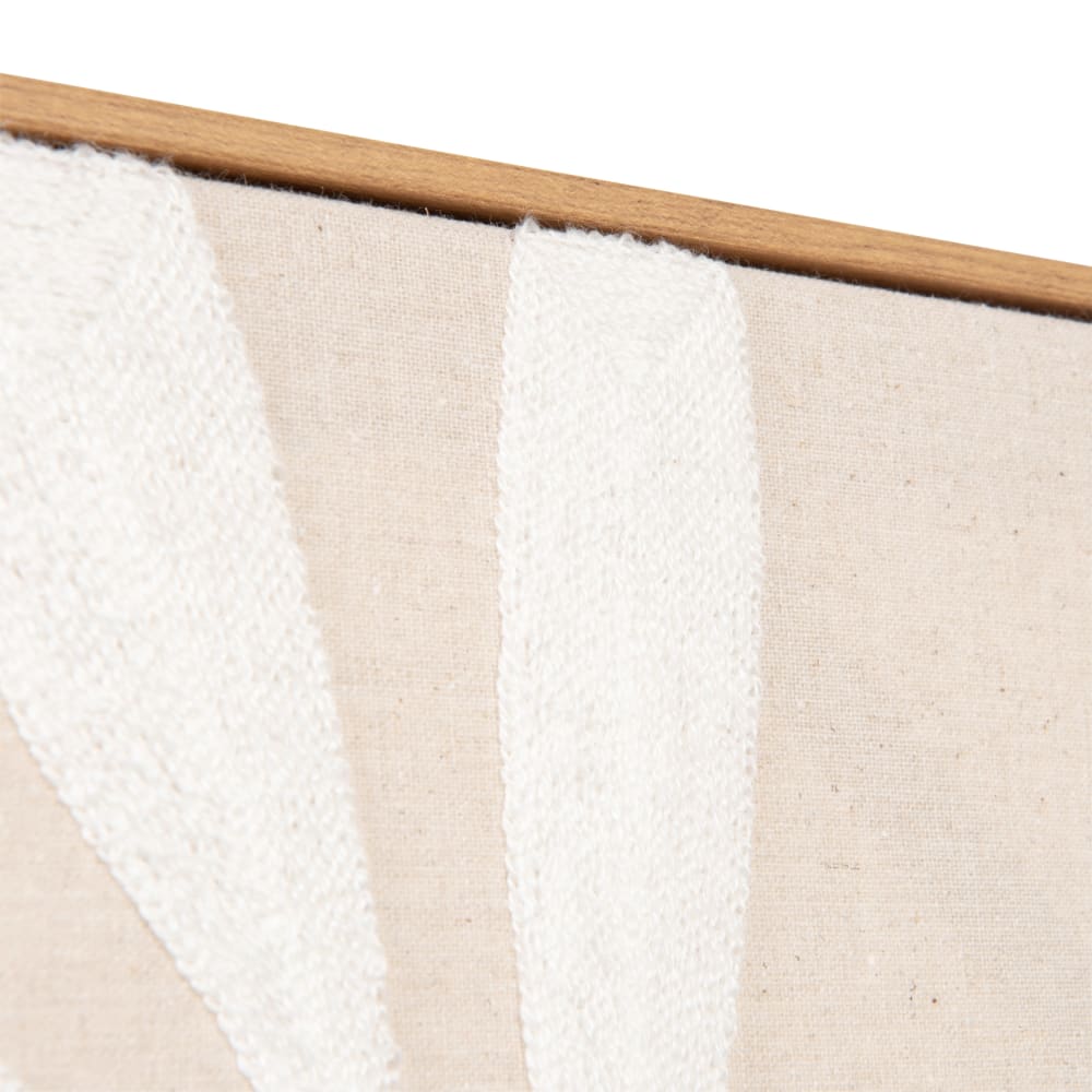 Cuadros bordados en tonos beige, marrón y blanco (x2) 40x50 cm - Maisons du Monde